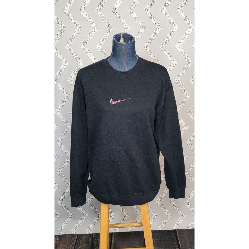 Custom Naruto Akatsuki Nike Swoosh Inspired Embroidered - Sweatshirt Gildan